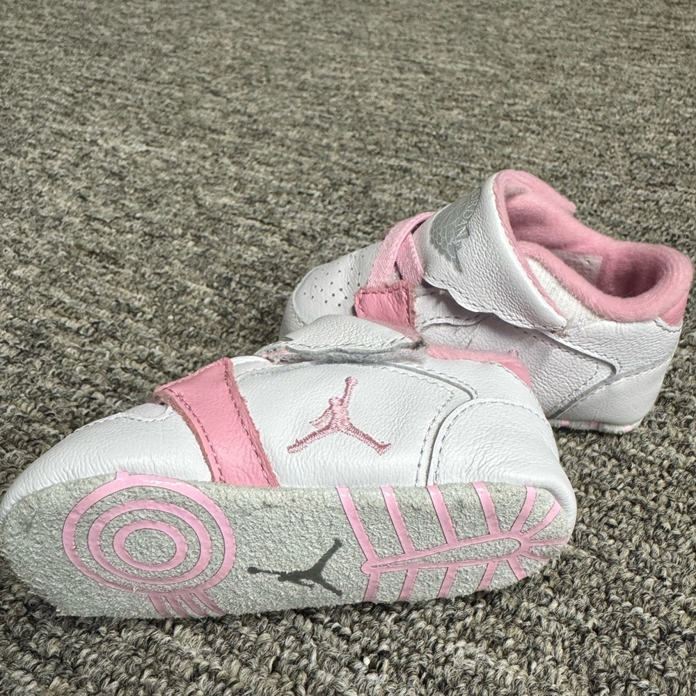 Jordan Baby Walker Shoes in Pink and White